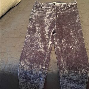 Velvet Straight Leg Pants in Purple- the essential collection!